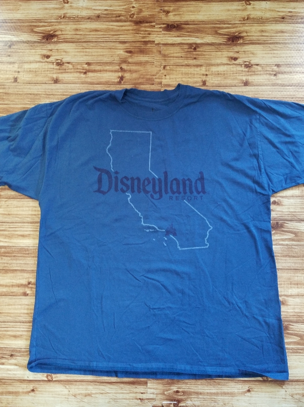Disney Parks Disneyland Resort Shirt Mens 2XL Royal Blue Hanes California DLR